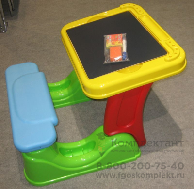 Детская стол парта для дошкольника с лавкой 