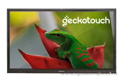 Интерактивная панель для образования Geckotouch IP75GT-C с мобильной стойкой 