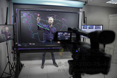 Видеостудия для проведения on-line обучения с интерактивной прозрачной доской Innovator Premium + доставка 📺 в Москве