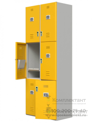 Шкаф для хранения и зарядки мобильных телефонов Innovator на 72 ячейки с почтовыми замками 🪑 в Москве