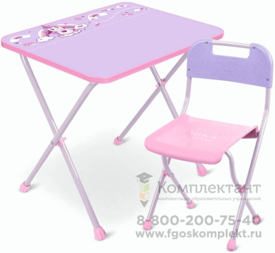 Комплект детской мебели Розовый пони