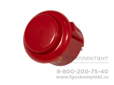 Кнопка аркадная 24мм, красная в Москве