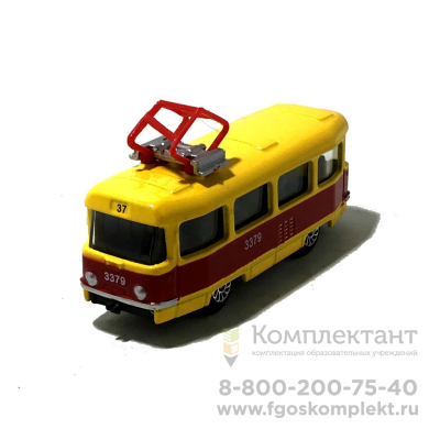Игрушечная мини модель трамвай Татра 
