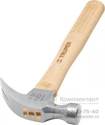 Молоток - гвоздодер TRUPER MA-20 деревянная ручка 560 гр 16753 [16753]