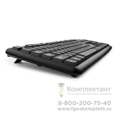 Клавиатура Гарнизон GK-100, USB, черный (207858) (207858) 📺 в Москве
