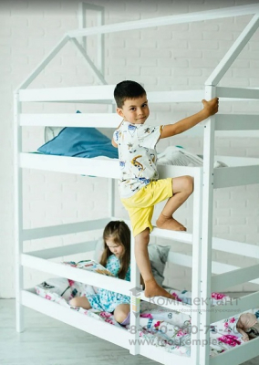 Кровать детская двухъярусная «Домик»