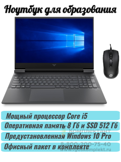 Ноутбук Тип 14 17.3/Core i5/8Gb/SSD512/GeForce RTX3050 4Gb/Windows 10